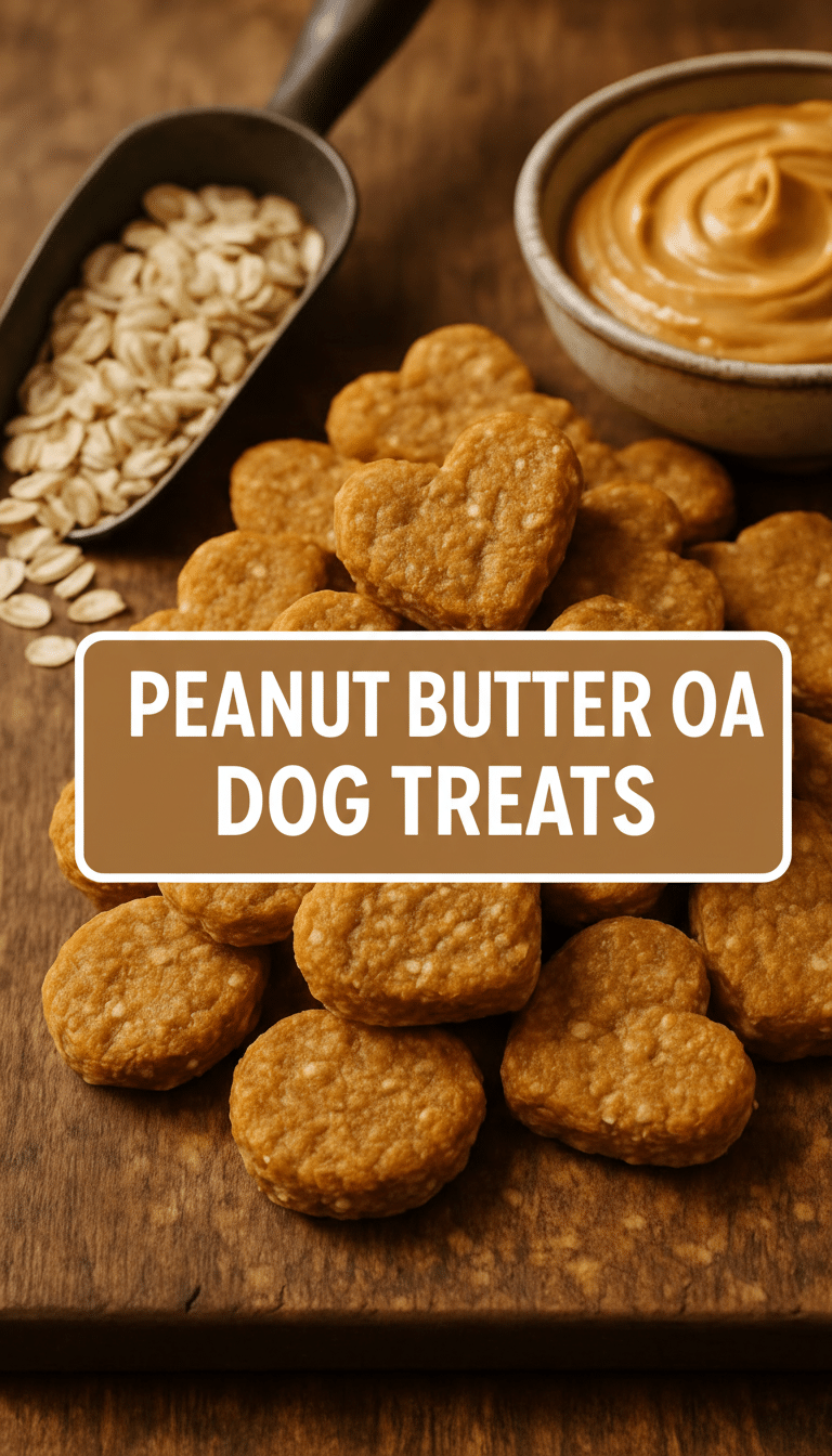 Homemade Peanut Butter Oat Dog Treats