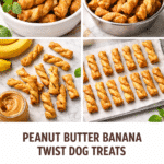 Peanut Butter Banana Twist Dog Treats