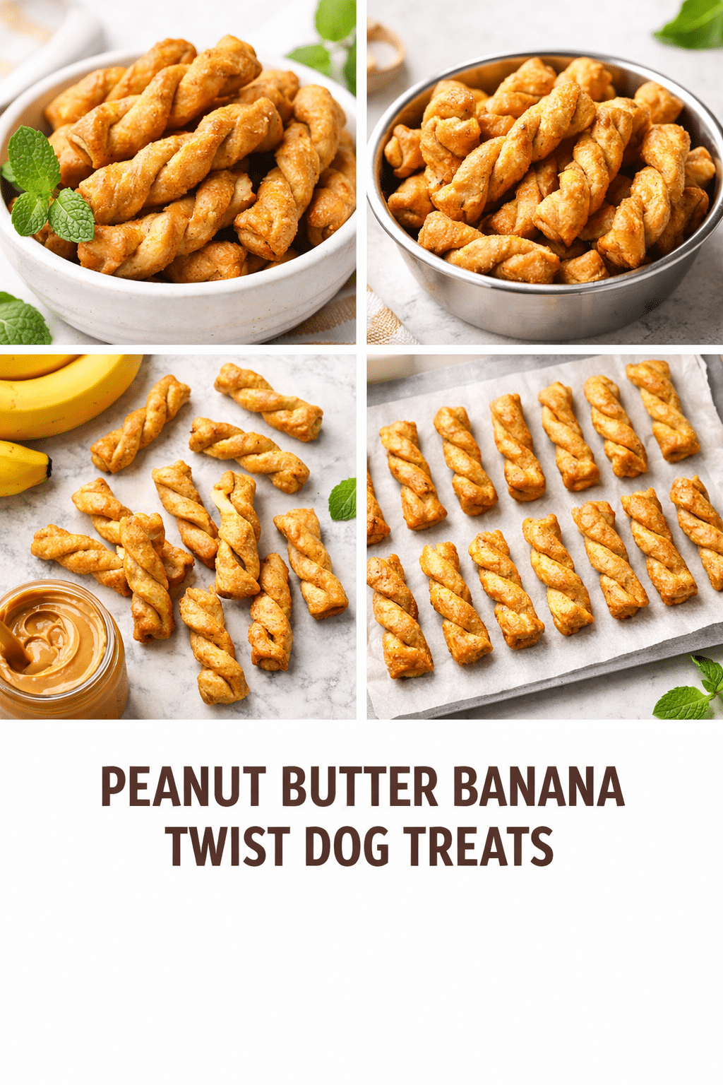 Photo inspiration: Canine Banana Recipes For Dogs With Cancer Reference: Peanut Butter Banana Twist Dog Treats Pet Smush