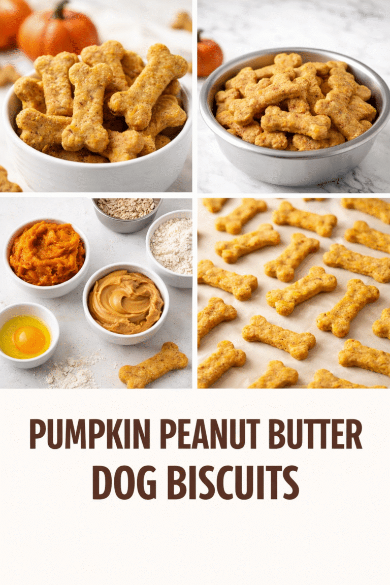 Pumpkin Dog Biscuits with Peanut Butter