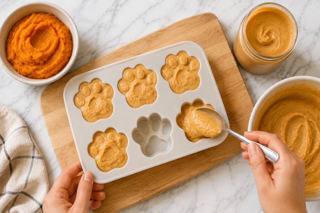 Baking homemade treats for pets