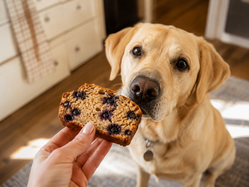 Grain-Free Banana Peanut Butter & Blueberry Dog Bread