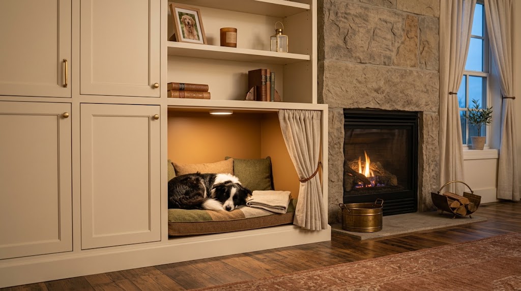 Living Room Built-In Dog Nook